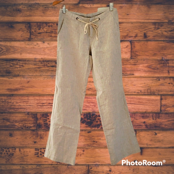 Sacred Threads Wide Leg Linen Pants Nature M - Picture 16 of 16
